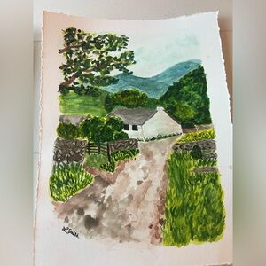 Authentic Landscape Watercolor Painting